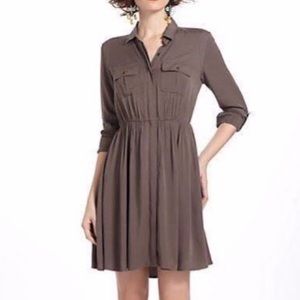 Anthropologie Maeve Long Sleeve Shirt Dress Sz Small